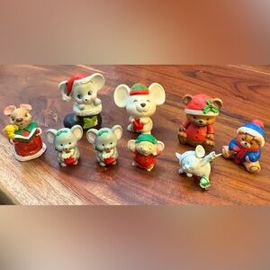 Bundle of Christmas Figurines Collectibles- Vintage Hallmark & Homco